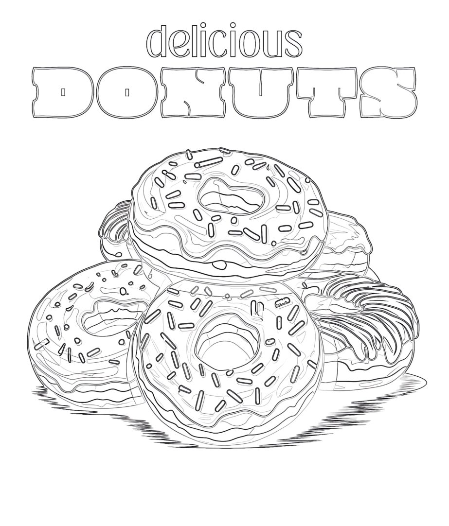 Best Donuts Coloring Page