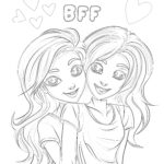 best friend coloring page