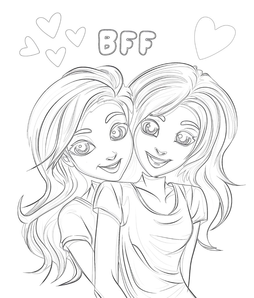 Best Friend Coloring Page Coloring Pages Mimi Panda