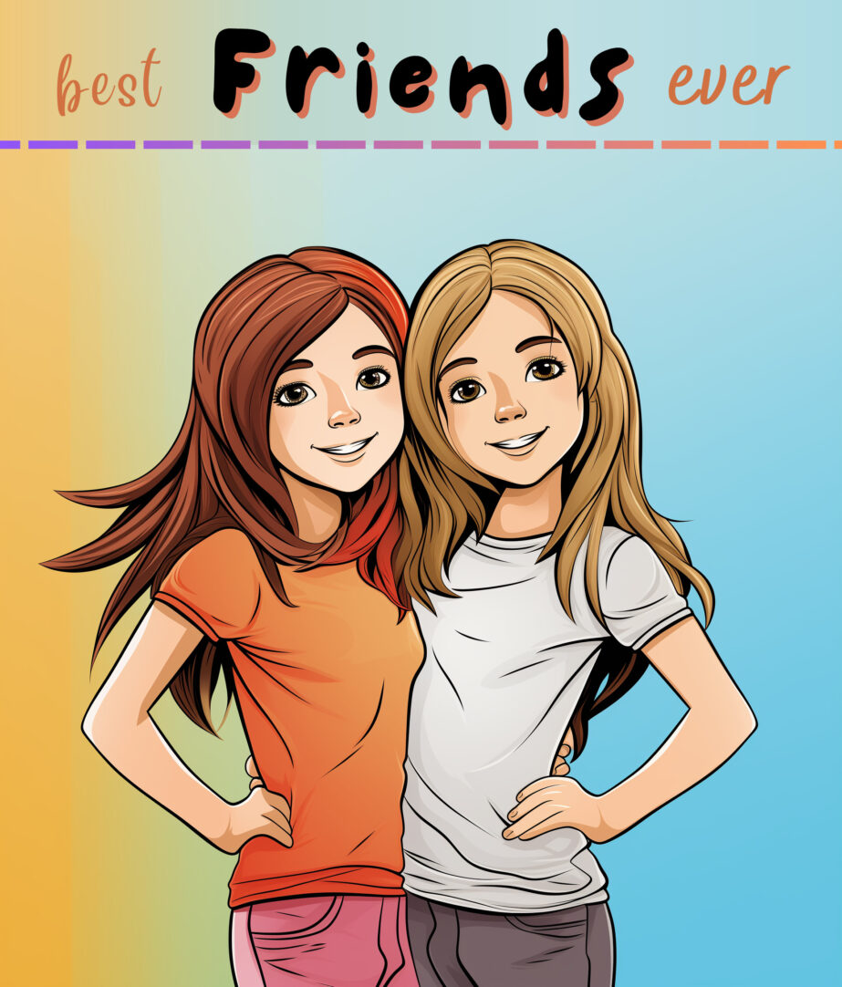 best friends coloring page 2Original image