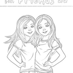 Best Friends - Printable Coloring page
