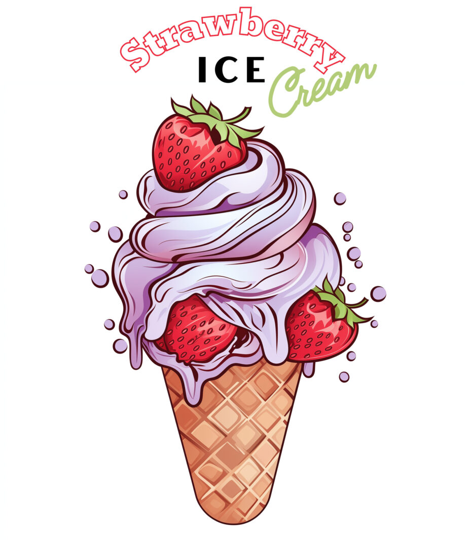Best Strawberry Ice Cream Coloring Page 2Original image