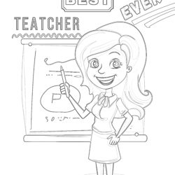 Best Teacher Ever - Printable Coloring page