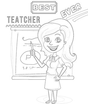 best teacher ever coloring page