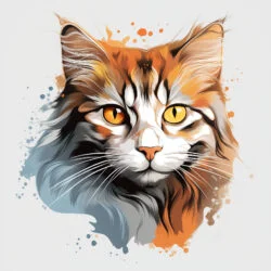 Cat Coloring Page Realistic - Origin image