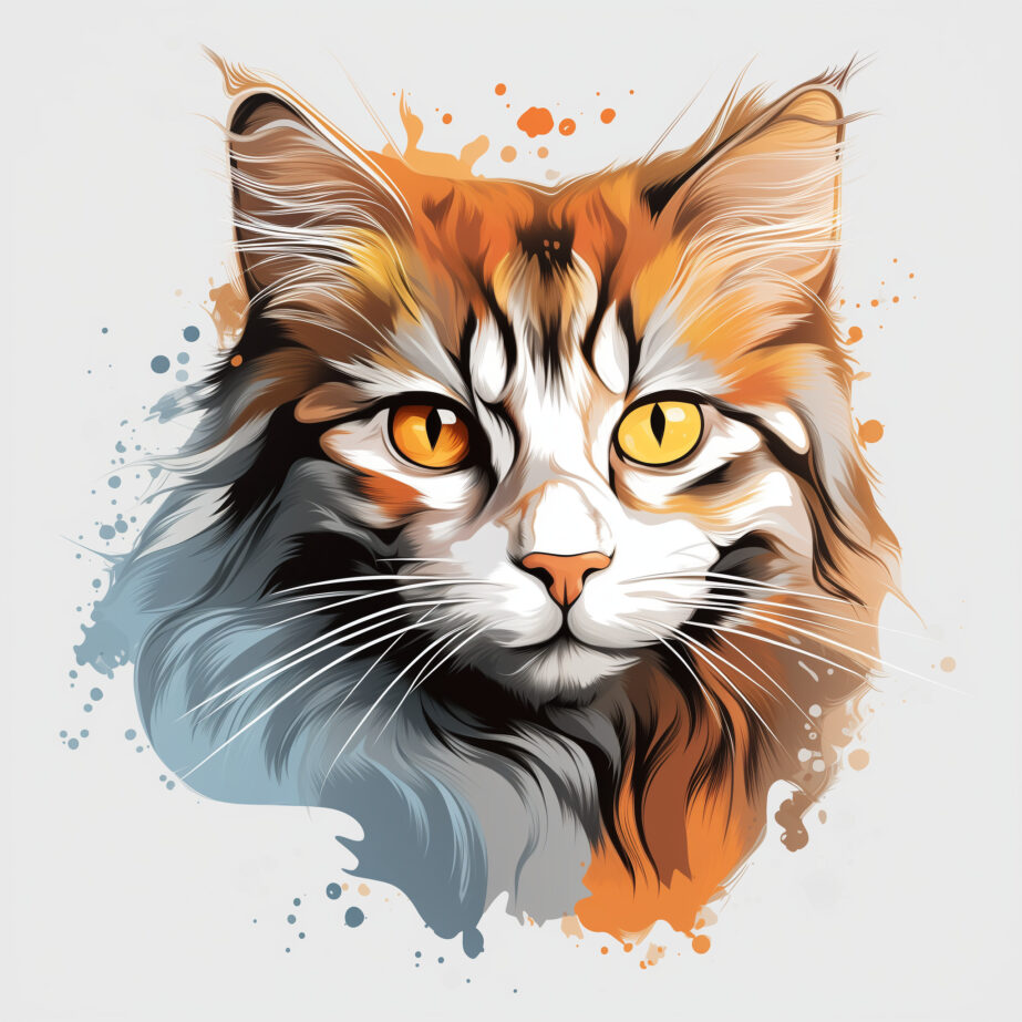 Cat Coloring Page Realistic 2Original image