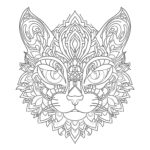 Page de Coloriage Mandala de Chat