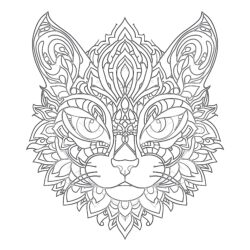 Cat Mandala - Printable Coloring page