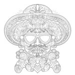 Cinco De Mayo Pour Adultes Page de Coloriage