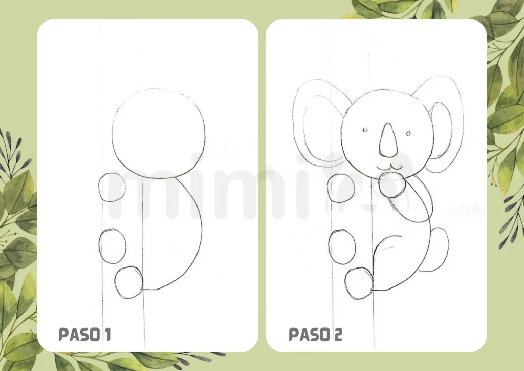 Cómo Dibujar un Koala Paso 1 2