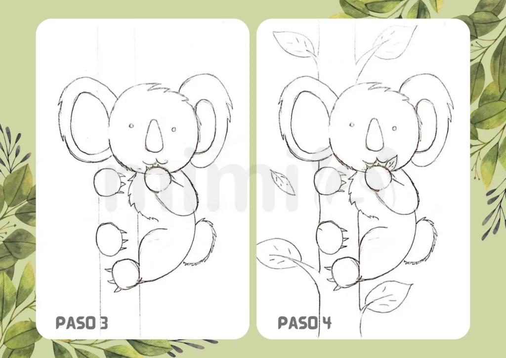 Cómo Dibujar un Koala Paso 3 4