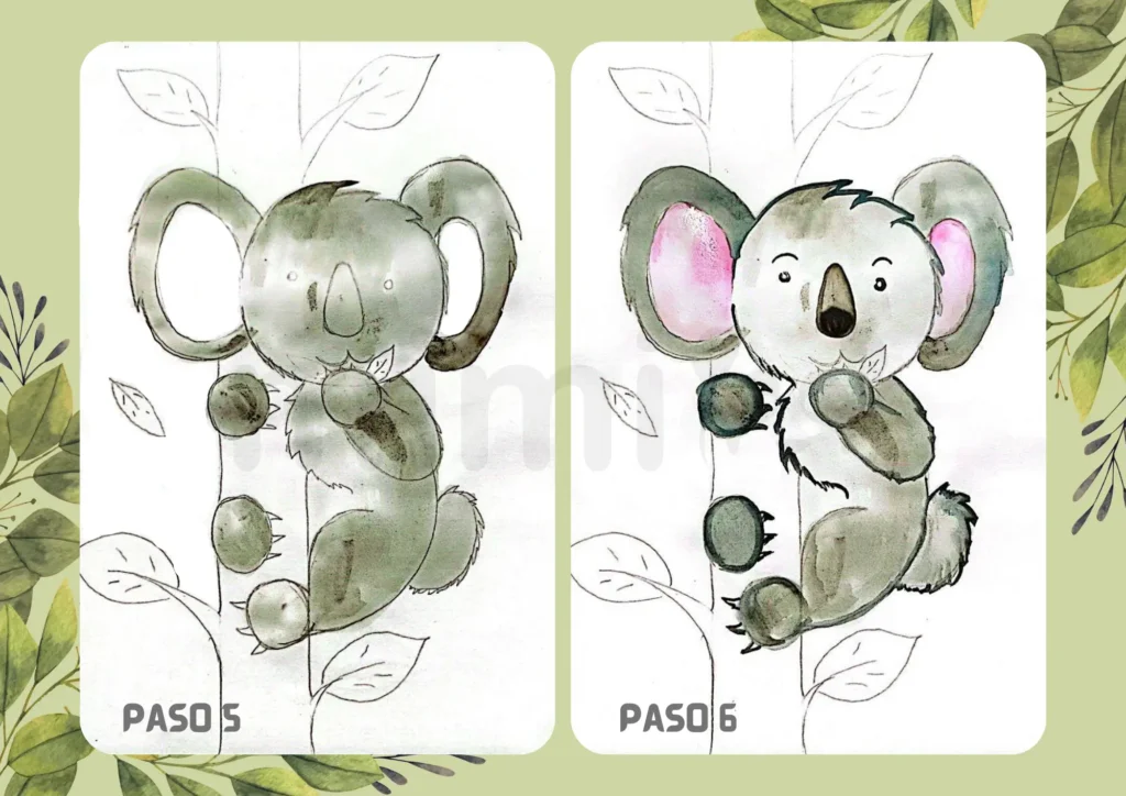 Cómo Dibujar un Koala Paso 5 6