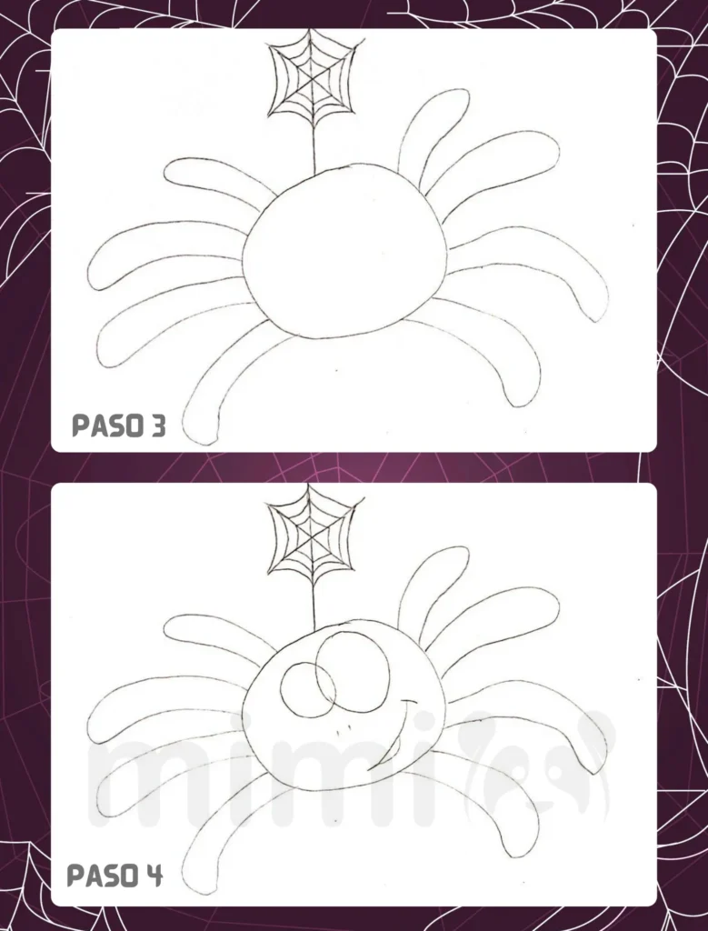 Cómo Dibujar Una Araña Paso 3 4