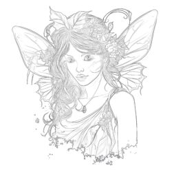Fairy Adult Coloring Page - Printable Coloring page