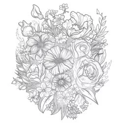 Floral Adulto Página Para Colorear - Página para colorear