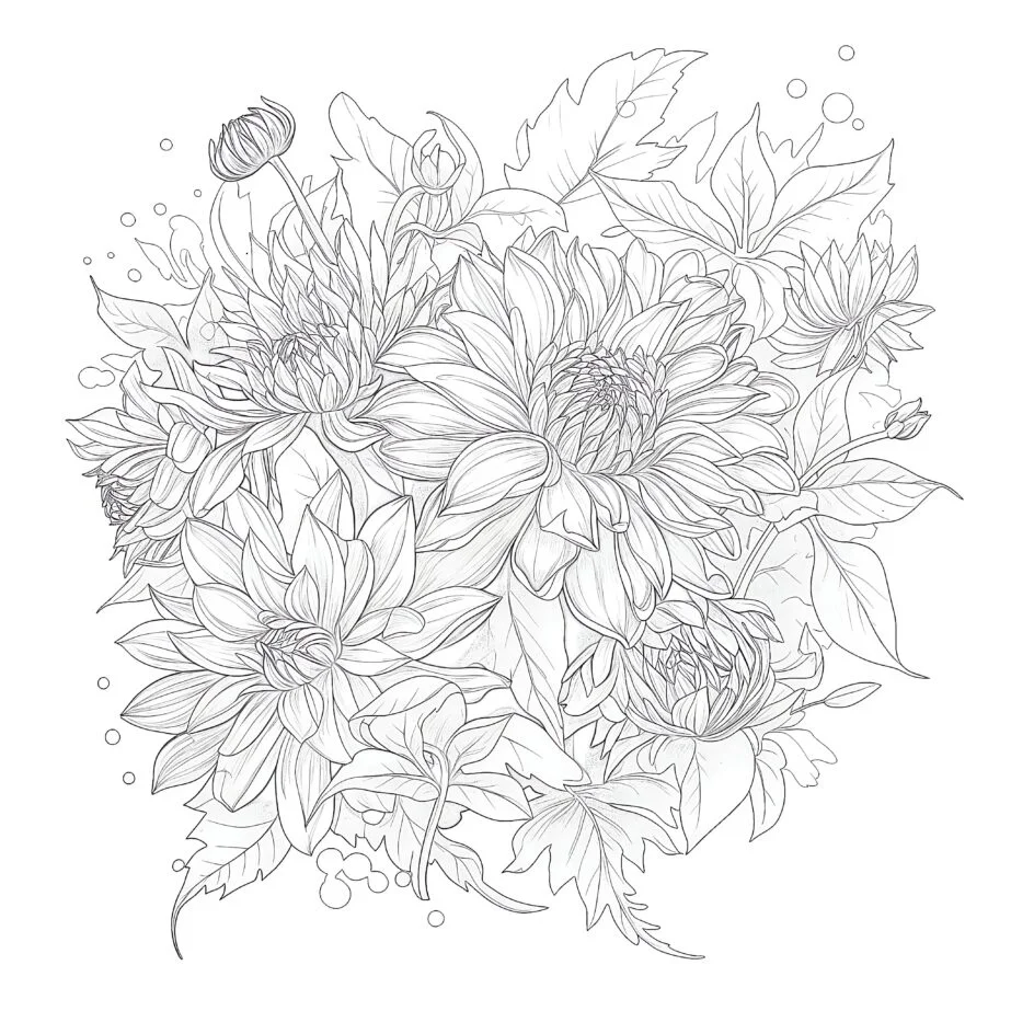Flores Para Adultos Página Para Colorear