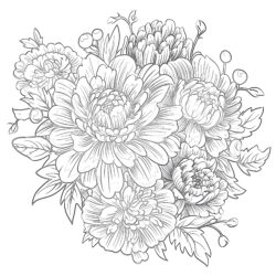 Flower Coloring Pages For Adults - Printable Coloring page