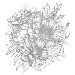 Flower Pictures To Color For Adults - Printable Coloring page