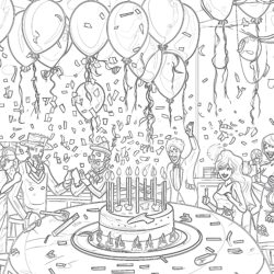 Happy Birthday Adult Coloring Pages - Printable Coloring page