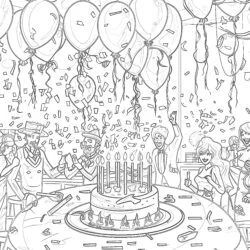 Happy Birthday Adult Coloring Pages - Printable Coloring page