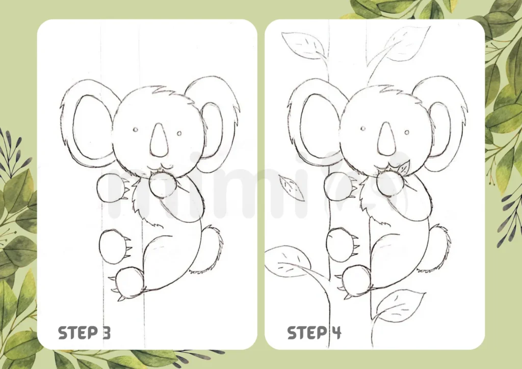 How To Draw A Koala Step 3 4