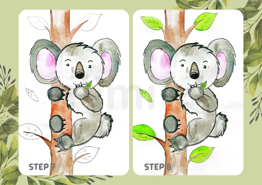 How To Draw A Koala Step 7 8