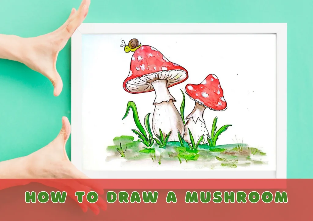 How to draw a mushroom for kids | Mushroom drawing, Art drawings simple,  Hippie painting