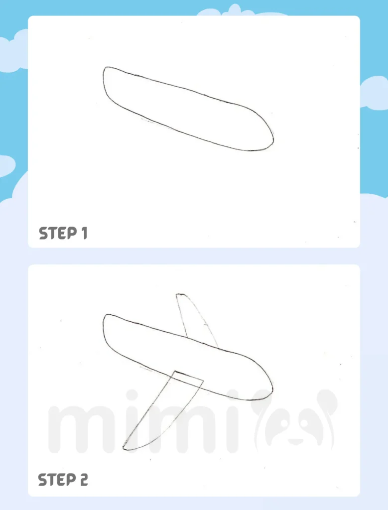 How to Draw a Plane Step 1 2