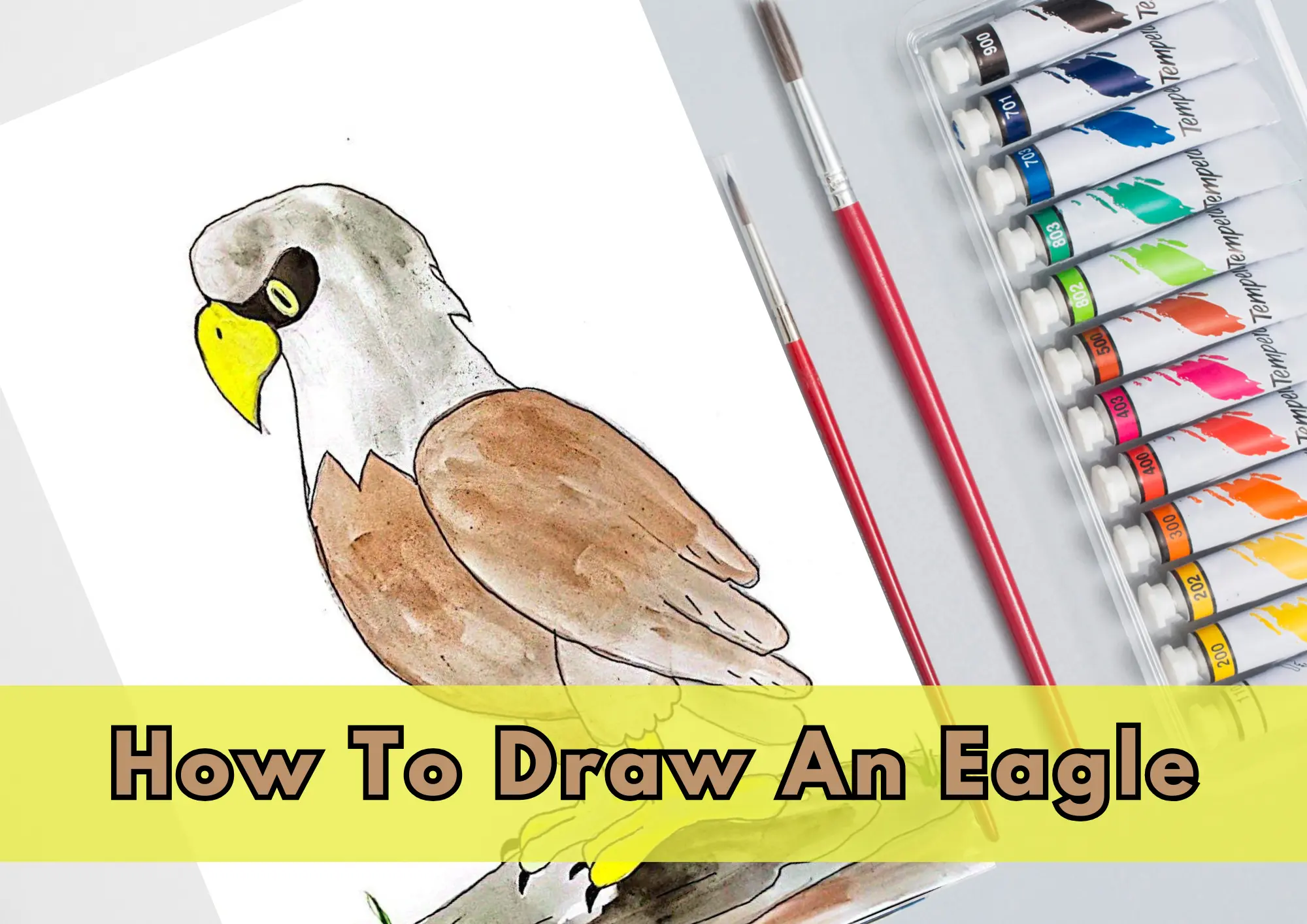 How to draw an eagle easy step by step for kids - YouTube