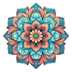 Mandala Adulte Fleur Page de Coloriage - Image d'origine