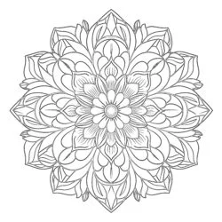 Mandala Adulte Fleur Page de Coloriage - Page de coloriage imprimable