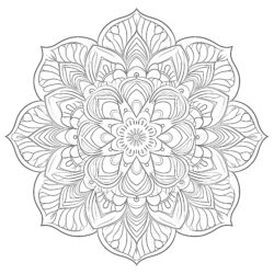 Mandala Adulte Rose Page de Coloriage - Page de coloriage imprimable