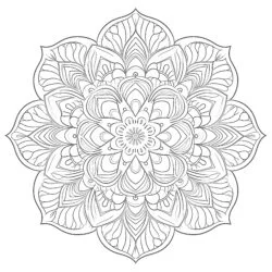 Mandala Adulte Rose Page de Coloriage - Page de coloriage imprimable