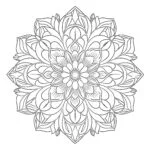 Mandala Adulto Flor Página Para Colorear