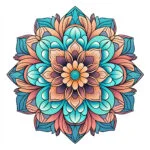 Mandala Adulto Flor Página Para Colorear 2 2