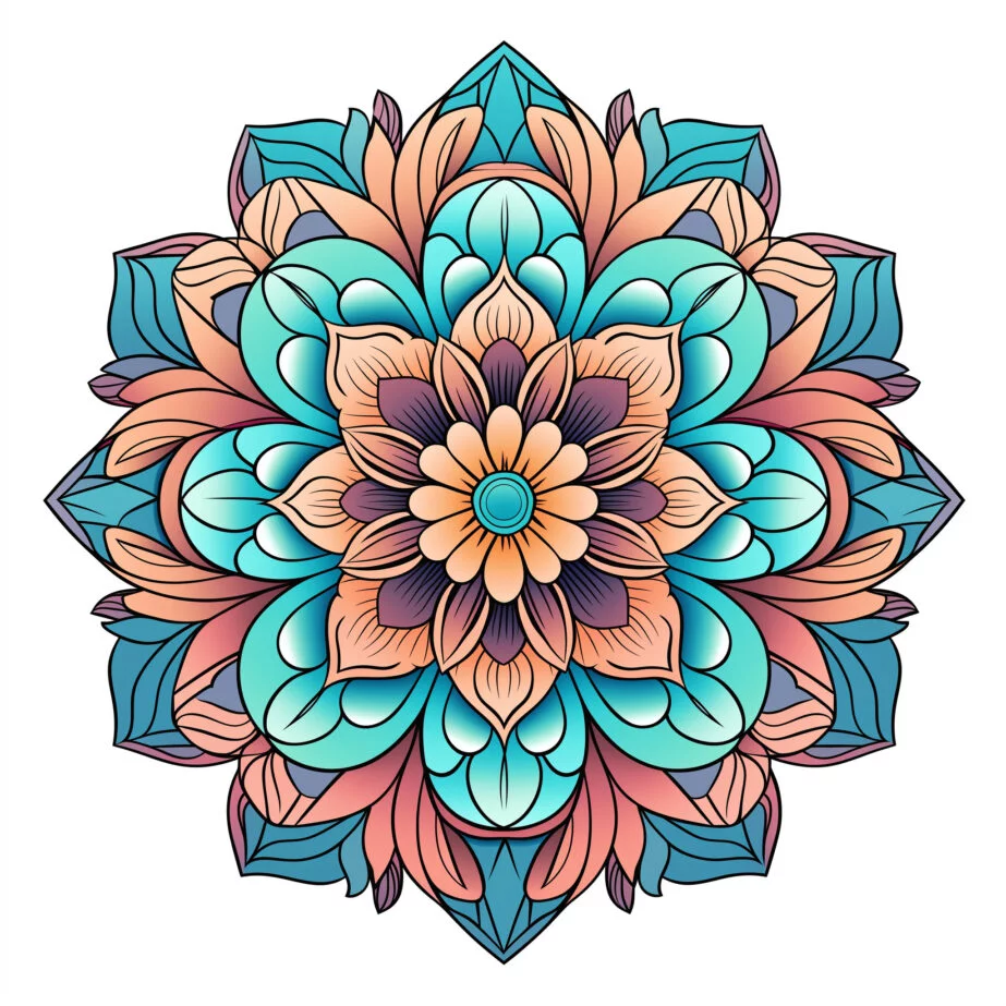 Mandala Adulto Flor Página Para Colorear 2