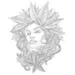 Marijuana Psychédélique Pour Adultes Page de Coloriage