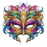 Máscara de Colores Para Adulto Página Para Colorear 2 2