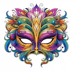 Máscara de Colores Para Adulto Página Para Colorear - Imagen de origen