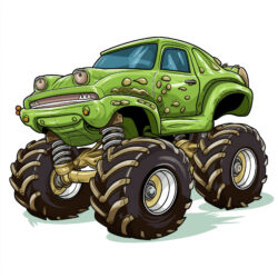 Monster Truck Coloring Page Frog Style - Origin image