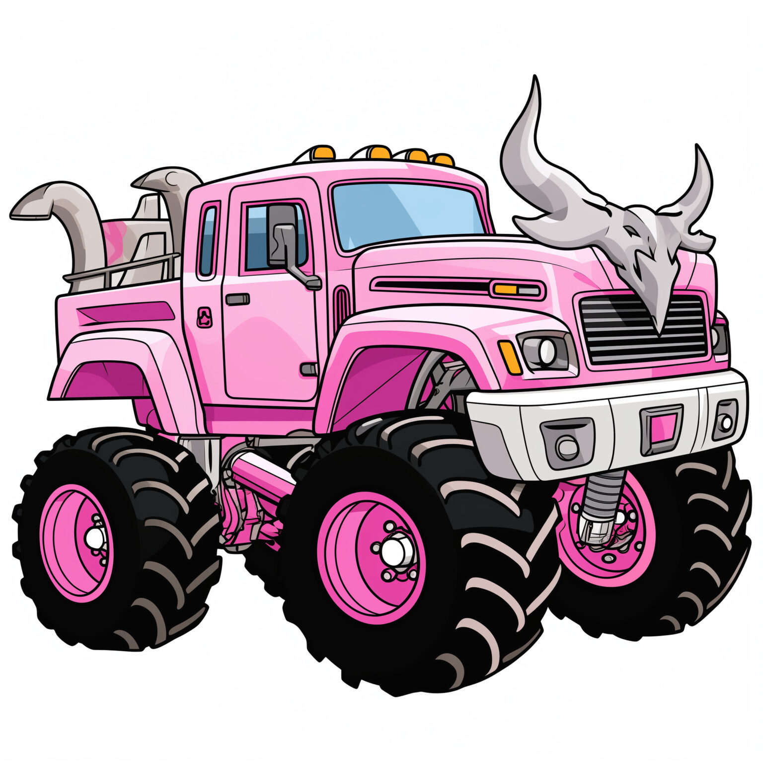 Shark Monster Truck | Coloring Pages Mimi Panda