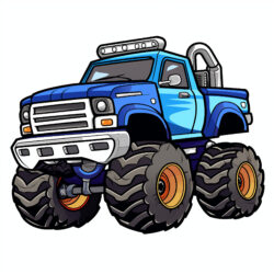 Monster Truck Coloring Page Police Car - Origin image