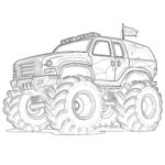 Monster Truck Coloring Page Ukraine Flag