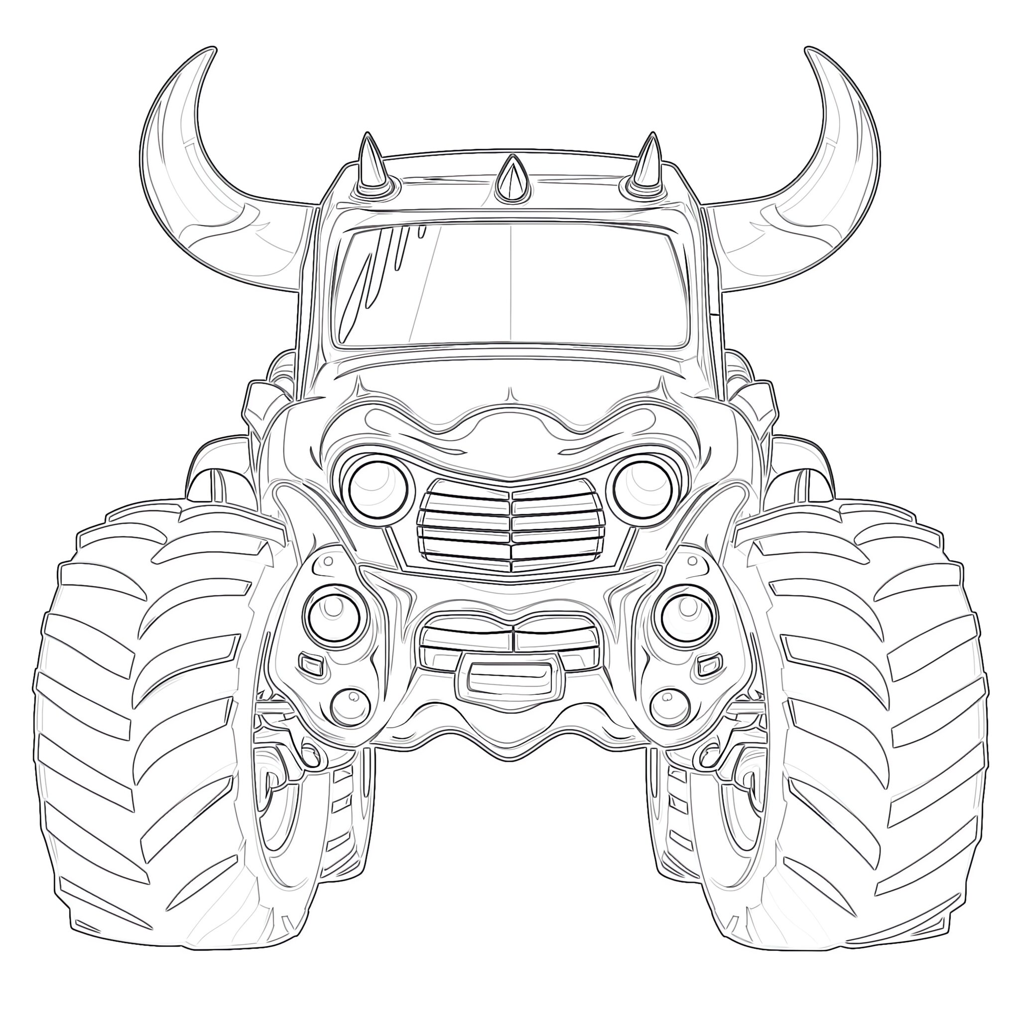 Monster Truck Coloring Page Ukraine Flag | Coloring Pages Mimi Panda