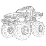 Kolorowanka Monster Truck Z Zębami