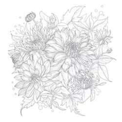 Page de Coloriage des Fleurs Pour Adultes - Page de coloriage imprimable