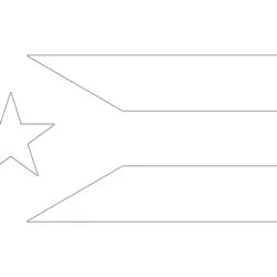 Puerto Rico Flag - Printable Coloring page