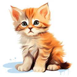 Realistic Kitten Coloring Page - Origin image