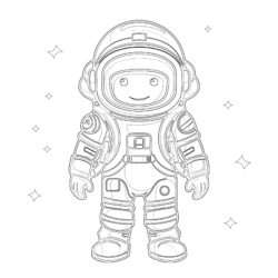 Astronaut Coloring Page - Printable Coloring page
