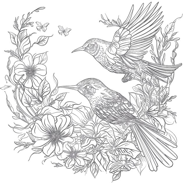 Birds Coloring Pages | Coloring Pages Mimi Panda